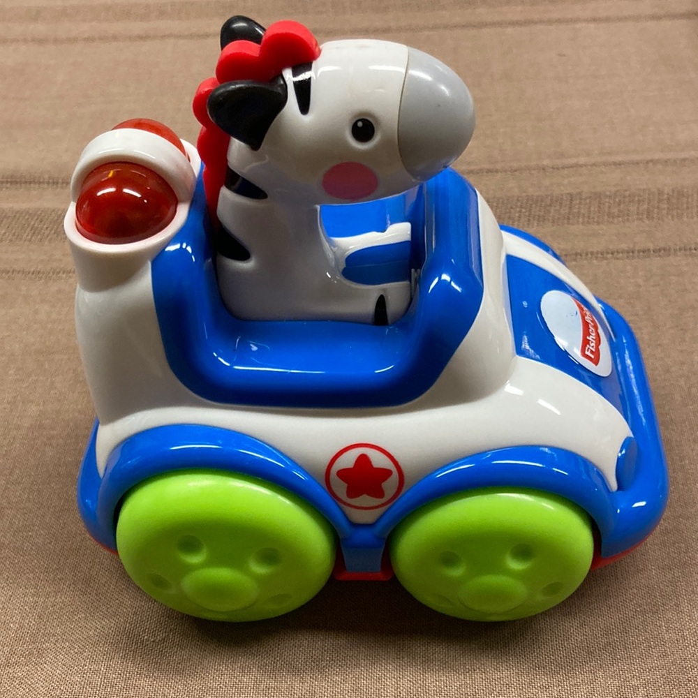 Fisher Price Musical Lights and Sounds Police Car with Driving Zebra